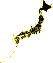 Map - Japan  , Map of Japan,Vector illustration eps 10.