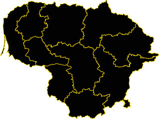 Map - Lithuania  , Map of Lithuania,Vector illustration eps 10.