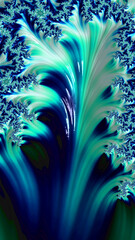 Artistic and imaginative digitally designed abstract 3D fractal background