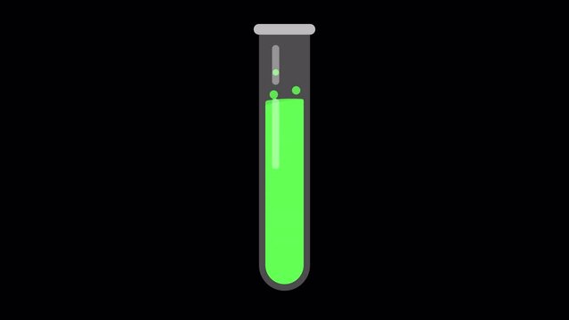 Looped animation which is shown: Laboratory ware, Flask, Potion, Conical flask, Erlenmeyer, Round bottom flask, Florence flask, Beaker, Falcon, Test tube