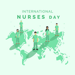 International nurses day illustration banner
