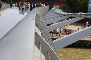 View of the Millennium Bridge, London