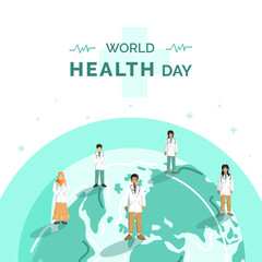World health day illustration banner
