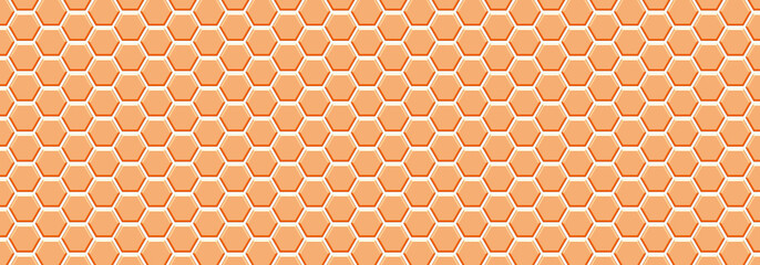 Embossed light orange hexagon on white backgrounds. Abstract honeycomb. Abstract tortoiseshell. Orange background