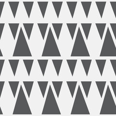 Fototapeta premium Seamless geometric black and white pattern of triangles