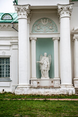 fragments of the ancient Kremlin and the white stone cathedral of Rostov the Great