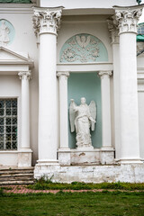 fragments of the ancient Kremlin and the white stone cathedral of Rostov the Great