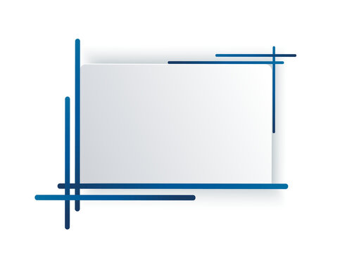 blue frame template illustration