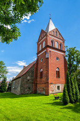 Mary Queen of the Holy Rosary Church in Bezrzecze, West Pomeranian Voivodeship, Poland.