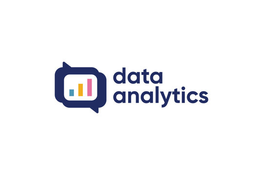 Data analytic finance chart business logo design