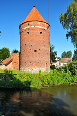 The Stork Tower in Dobre Miasto, Warmian-Masurian Voivodeship, Poland.
