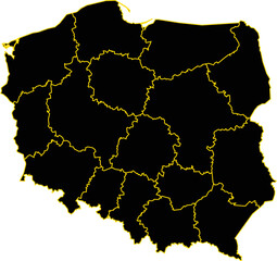 Map - Poland , Map of Poland,Vector illustration eps 10.