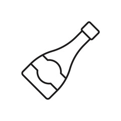 Champagne bottle icon. Wine icon. isolated on white background. vector illustration.