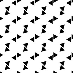 Seamless geometric black and white pattern of triangles