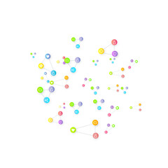 Social media marketing icons internet tags target