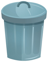 Cartoon trash container - isolated - illustration for children