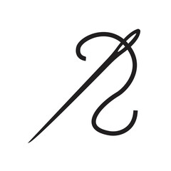 Sewing Needle line icon vector symbol sign