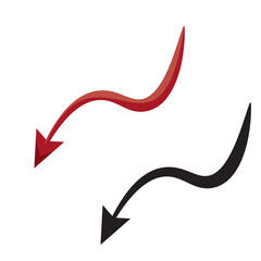 devil tail red arrow red devil vector illustration