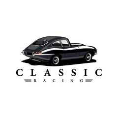 classic racing car illustration designs vector