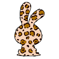 bunny with leopard print