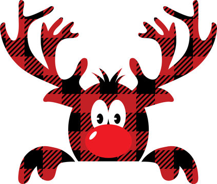 Buffalo Plaid Reindeer