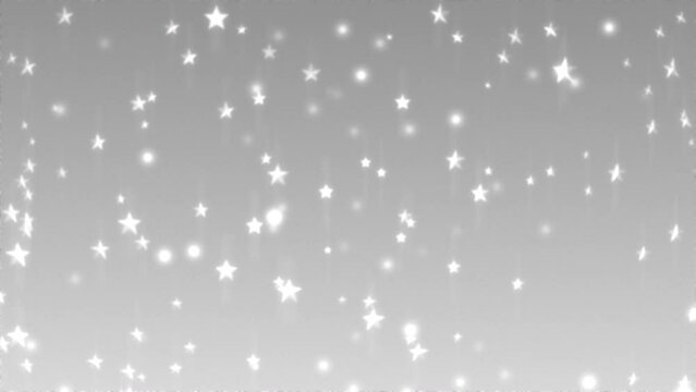 星が上昇していくアニメーション　背景　白　グレー
Star Animation White
