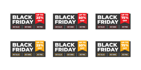 Black friday vector set illustration