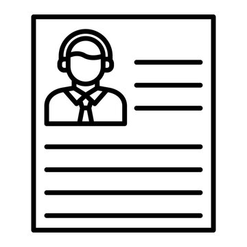 Resume Line Icon