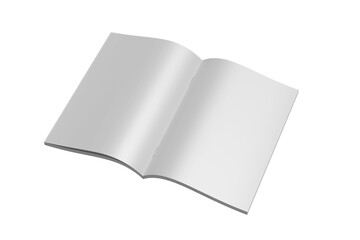 A4 Magazine Mockup Blank Paper White PNG
