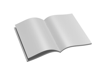 A4 Magazine Mockup Blank Paper White PNG