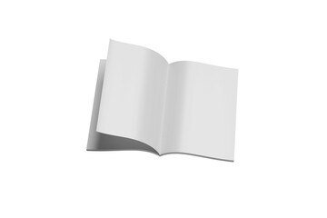 A4 Magazine Mockup Blank Paper White PNG