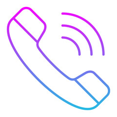 Phone Call Line Gradient Icon