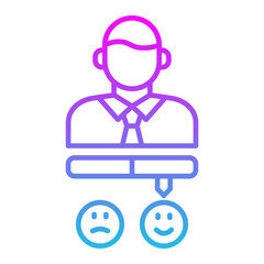 Satisfaction Line Gradient Icon