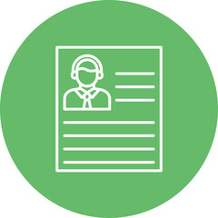 Resume Multicolor Circle Line Inverted Icon