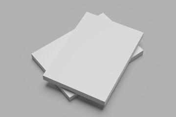 Book Cover  Mockup Blank White Paper