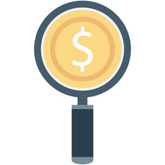 Search Finance Vector Icon 