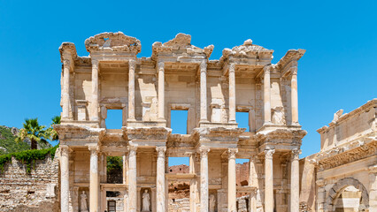 Ephesus ruins, Turkey, beautiful sunny day between the ruins of Ephesus Turkey. 