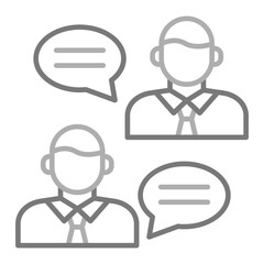 Conversation Greyscale Line Icon