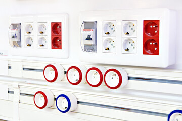 Electrical sockets at exhibition