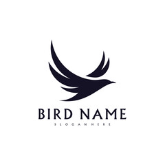 Hummingbird logo design vector template, Bird logo for modern business, simple minimalist and clean design