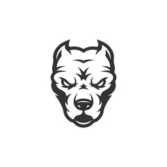 Pitbull dog head mascot logo designs character for sport and pet logo