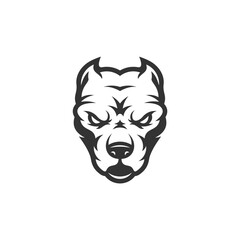 Pitbull dog head mascot logo designs character for sport and pet logo