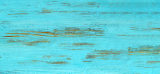 Blue textured wooden background, surface of old wood texture, banner