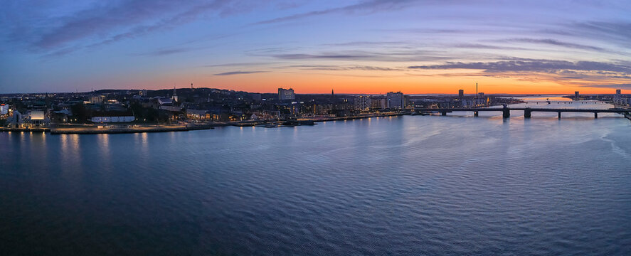 View of the city in Aalborg
