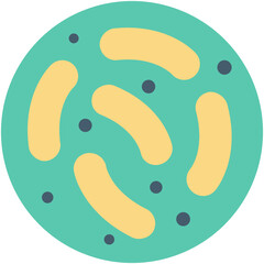 Bacteria Colored Vector Icon