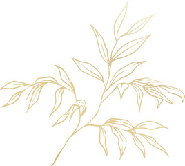 Fototapeta premium Gold Leaf Line