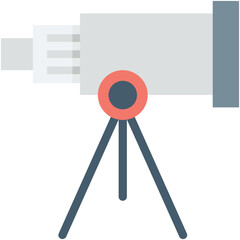 Telescope Colored Vector Icon