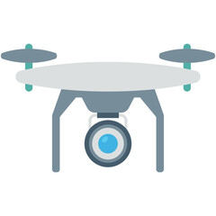 Camera Drone Colored Vector Icon