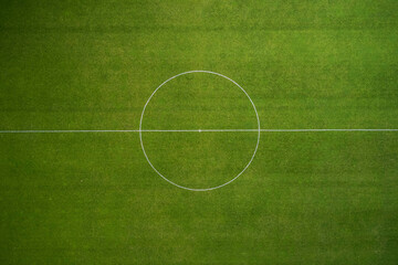 Green football field circle