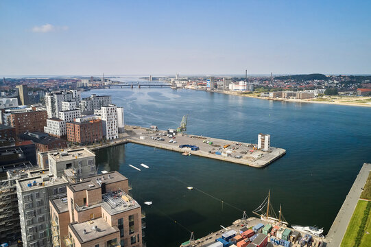 View of the city in Aalborg
